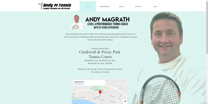 Andy Magrath Tennis Website